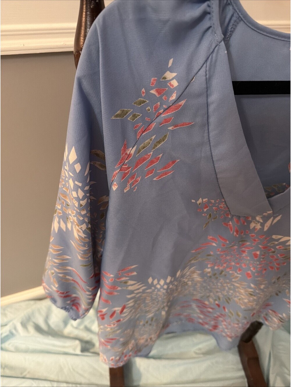 Orange Creek Top Floral Small 3/4 Sleeve Elastic On Arms - Picture 3 of 15